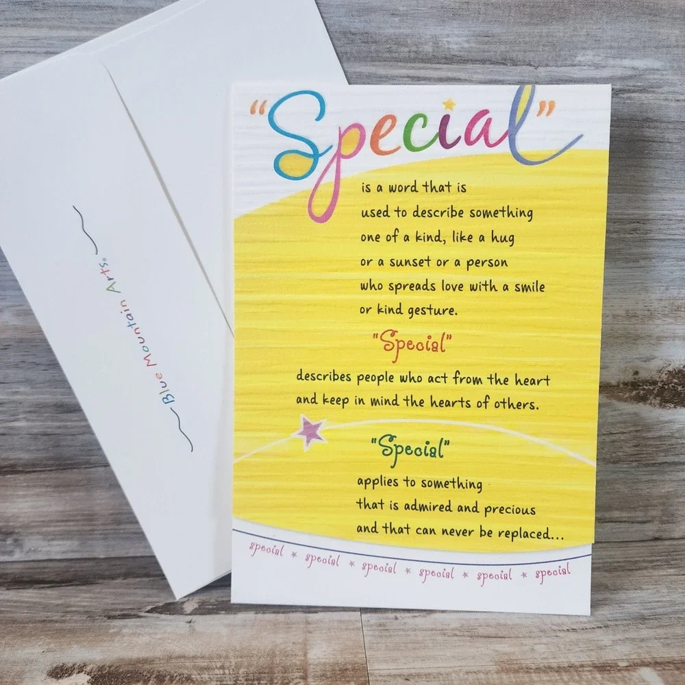 Blue Mountain Arts Special Greeting Card with Envelope Yellow Inspirational Poem
